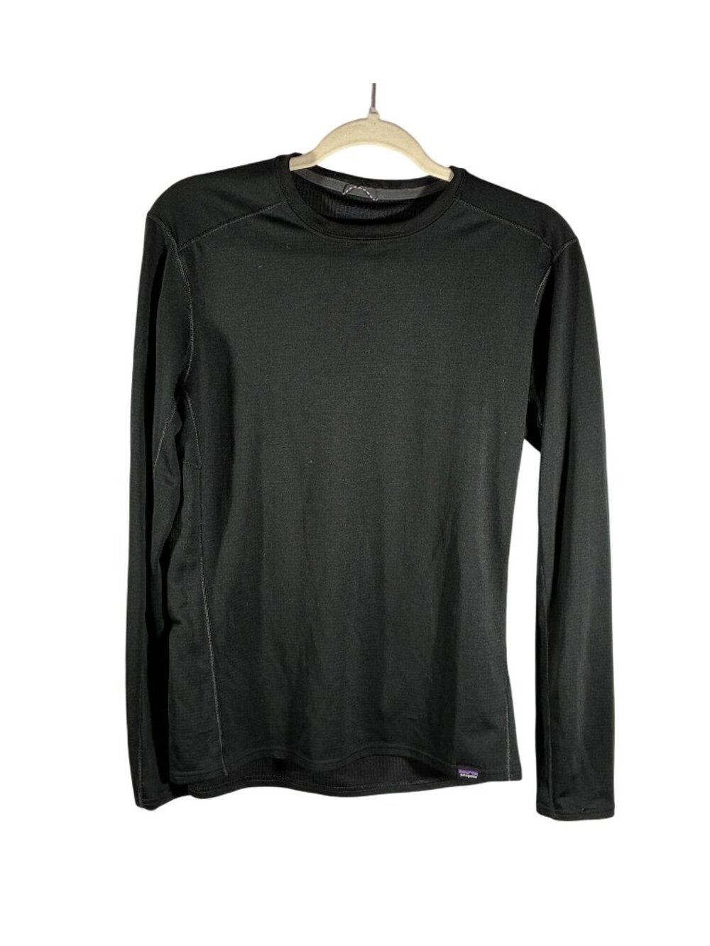 Patagonia Mens Black Capilene Lightweight Baselayer Long Sleeve Top Size S